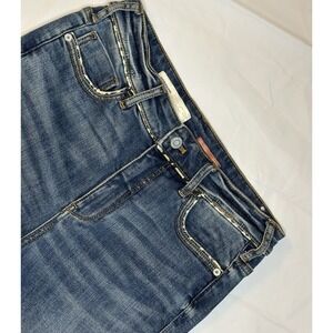 Anthropologie Pilcro Med Wash Blue Jeans Denim Skinny Sz 29 Classic Stretch
